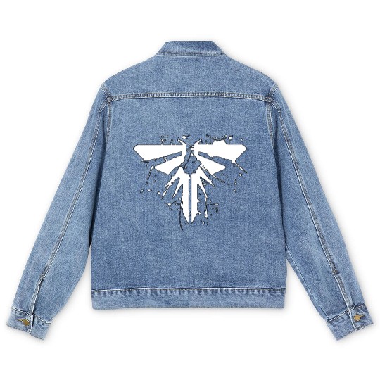 the last of us fireflies ellie joel abby Men's Denim Jackets