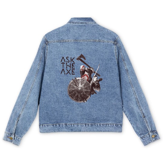 God Of War Ask The Axe Men's Denim Jackets