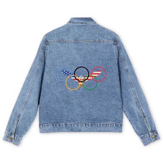 usa olympics Men's Denim Jackets