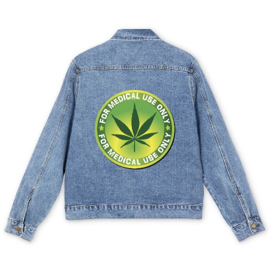 Medical Marijuana (Weed) Men's Denim Jackets