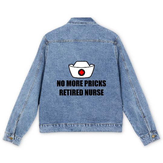 No More Pricks, Retired Nurse 3 Men's Denim Jackets