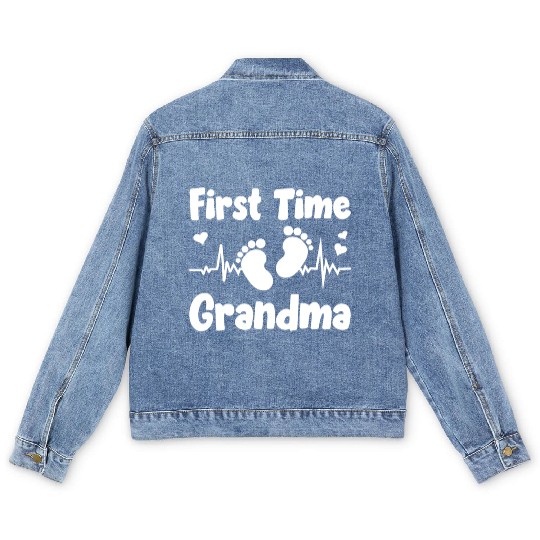 First Time Grandma Let The Spoiling Begin Men's Denim Jackets