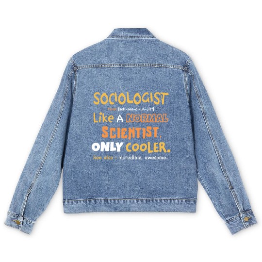 sociologist definition design / sociologist gift Men's Denim Jackets