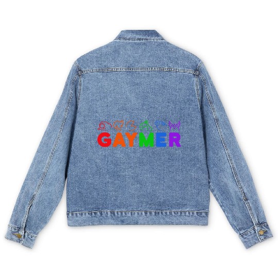 gaymer / gay pride gamer Men's Denim Jackets