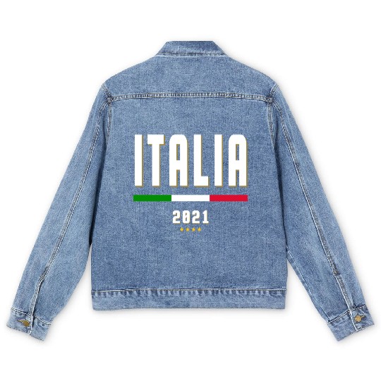 italia Soccer Jersey 2021 - italian Football Men's Denim Jackets