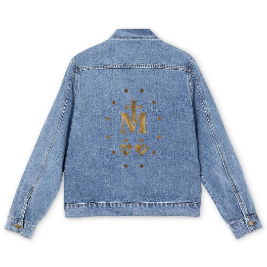 Miraculous Medal Men's Denim Jackets