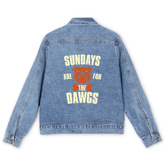 Sundays are for the dogs Cleveland Ohio Men's Denim Jackets