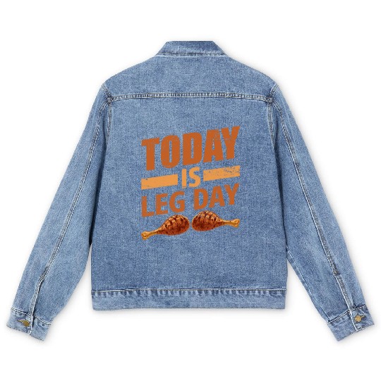 TODAY IS LEG DAY Men's Denim Jackets