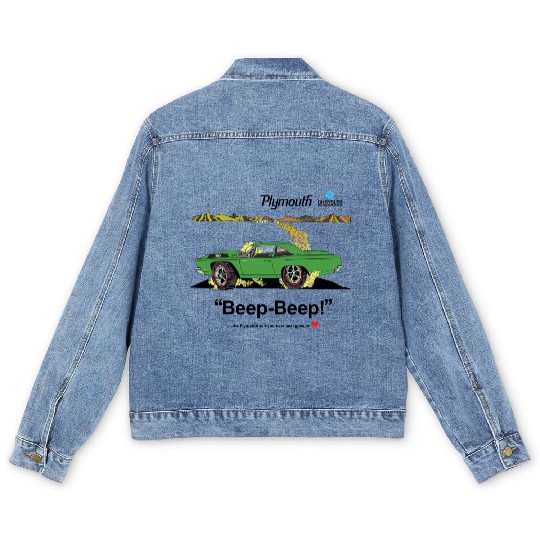 1968 Plymouth Road Runner Salt Flat Green Men's Denim Jackets