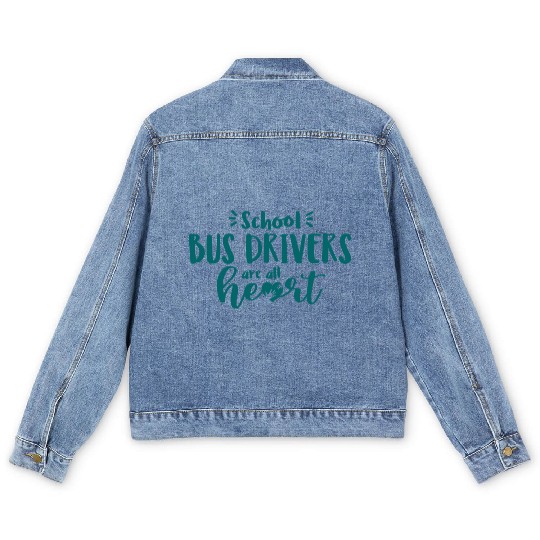 Schoolbus driver, school bus driver Men's Denim Jackets