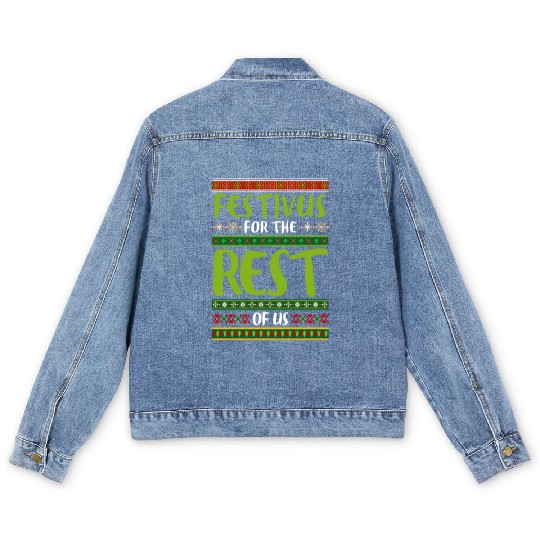 Christmas Gift Festivus For The Rest Of Us Men's Denim Jackets