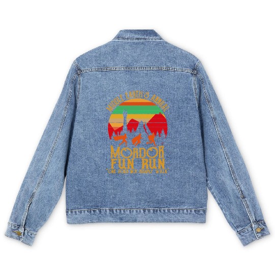 Mordor Fun Run One läuft nicht einfach Vintage Men's Denim Jackets