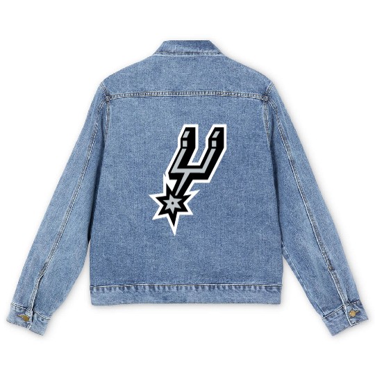San Antonio Spurs logo Men's Denim Jackets