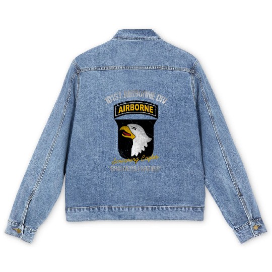 101st Airborne Division US Army Veteran Men's Denim Jackets