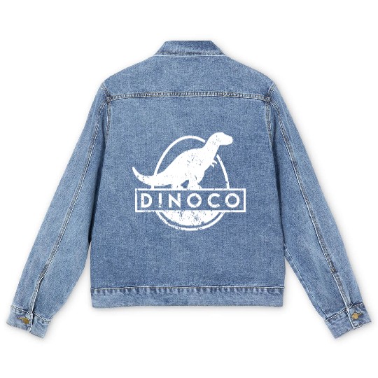Dinoco White Distressed Men's Denim Jackets