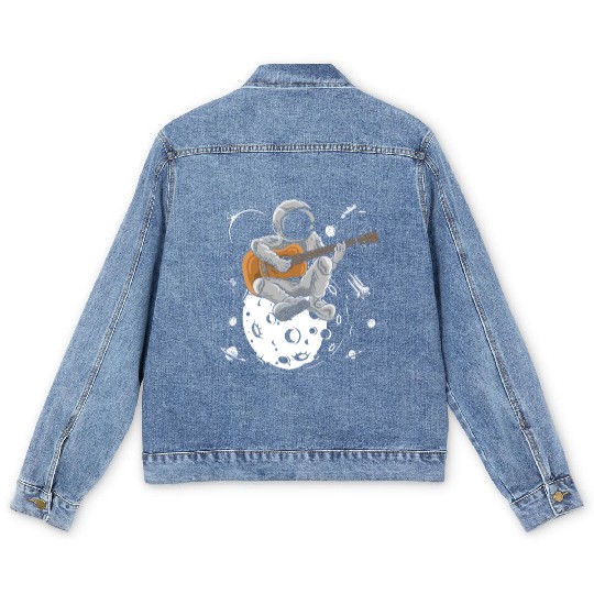 Guitar Kids Music Electric Bass Guitar Guitarist Men's Denim Jackets