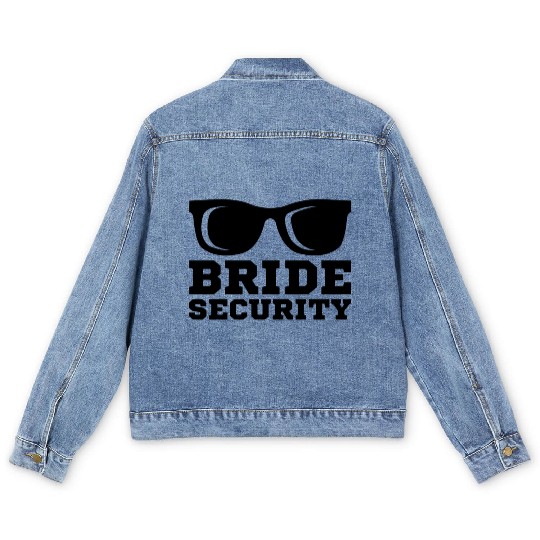 Bachelorette Party Wedding Bridesmaid Bride Men's Denim Jackets