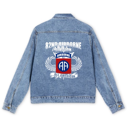 82nd Airborne Division US Army Men's Denim Jackets