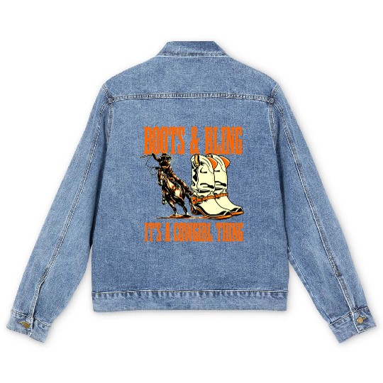 Rodeo Cowgirl Men's Denim Jackets