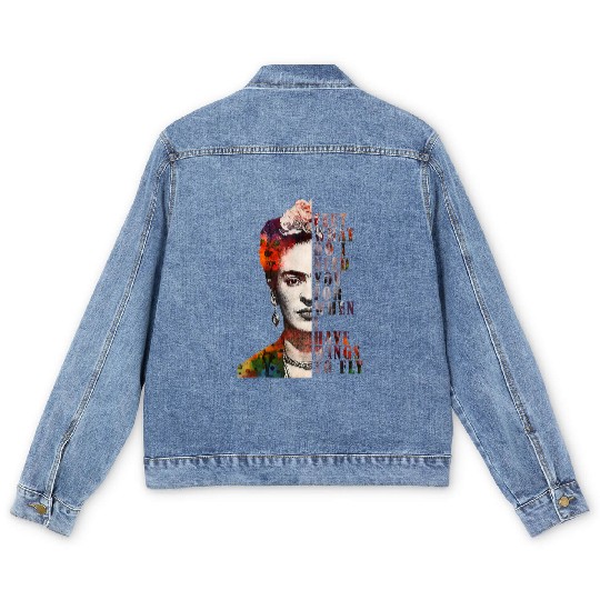 I Have Wing To Fly Frida Kahlo Women Empower 4666 Men's Denim Jackets