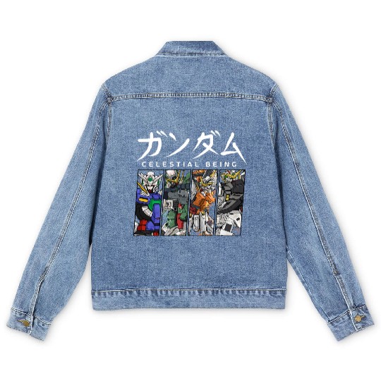GUNDAM 00 Celestial Being Men's Denim Jackets