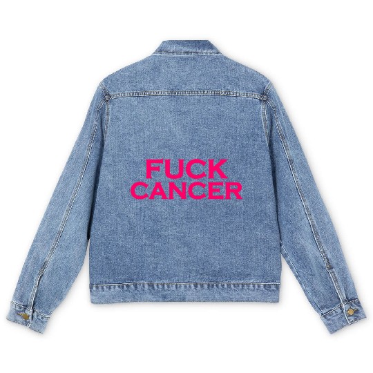 Fuck cancer Men's Denim Jackets
