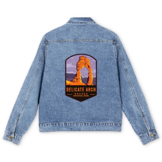 Delicate Arch Arches National Park Men's Denim Jackets