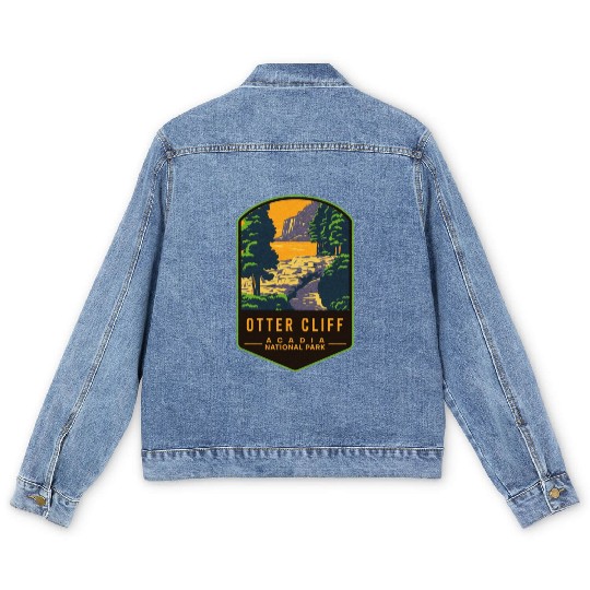 Otter Cliff Acadia National Park Men's Denim Jackets