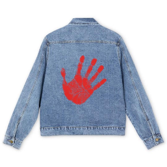 Red Hand - Supporter of MMIW Men's Denim Jackets