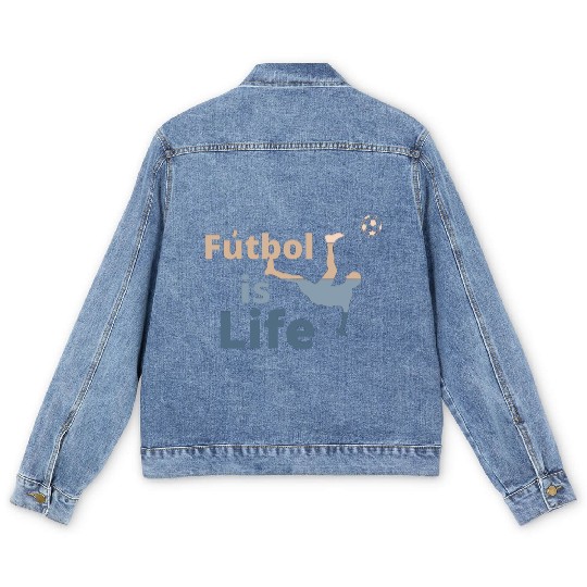 Football is life Men's Denim Jackets