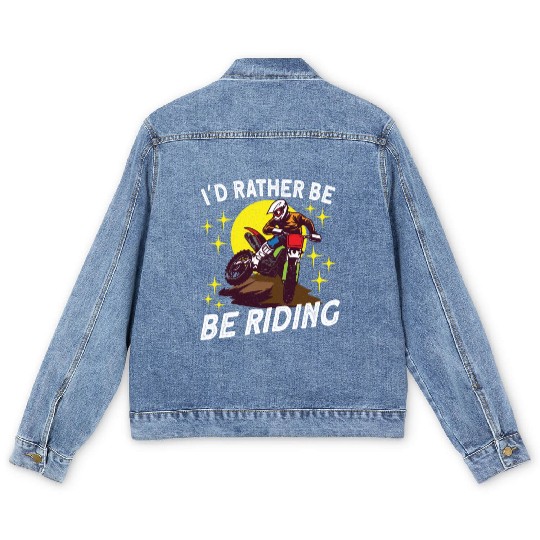 Dirt Bike Dirt Bike Riding Motocross Dirt Biking Men's Denim Jackets