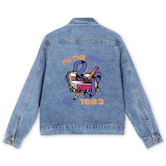I'm the best of 1983 Vintage Cassette Tape Retro Men's Denim Jackets