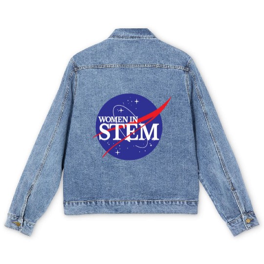 Women In Stem Men's Denim Jackets NASA Female Scientist