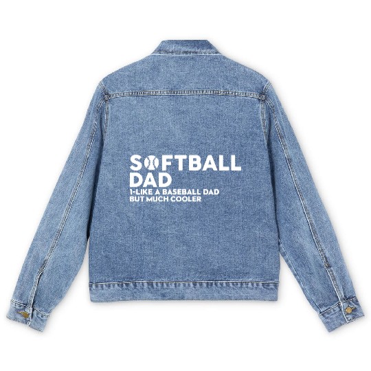 Softball Dad Men's Denim Jackets