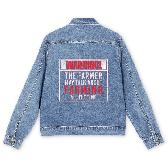Agriculture Career Pigs Rural Youth Men's Denim Jackets