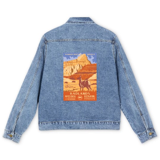 Badlands National Park WPA Men's Denim Jackets