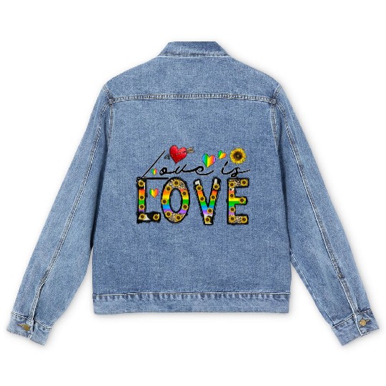 Love is Love Men's Denim Jackets