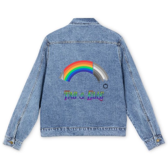 Heartstopper Rainbow LBGTQIA+ Tao and Elle Men's Denim Jackets