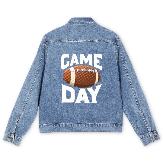 American Football Sunday Game Day Men's Denim Jackets