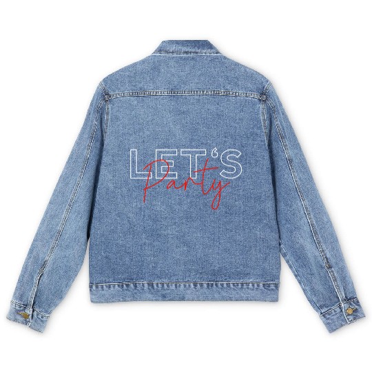 LETS PARTY Men's Denim Jackets UNISEX