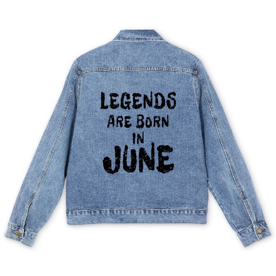 Legends are Born in June | Freedom Day Men's Denim Jackets