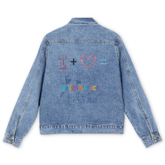 i love math Men's Denim Jackets