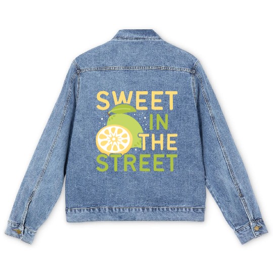 Lemon Juice Sweet In The Street Lemonade Stand Men's Denim Jackets