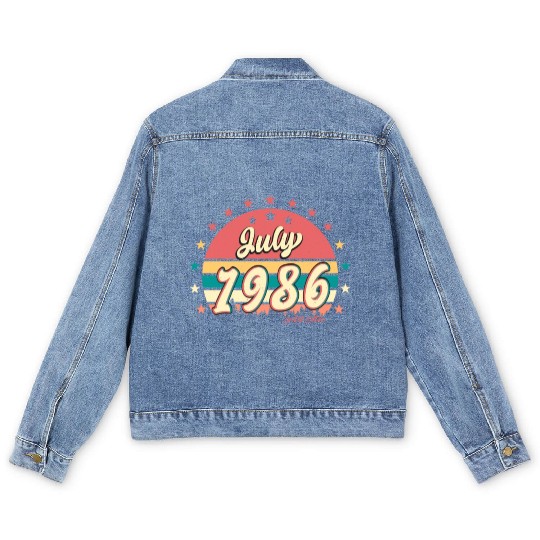 1986 July Best Gift Idea Men's Denim Jackets