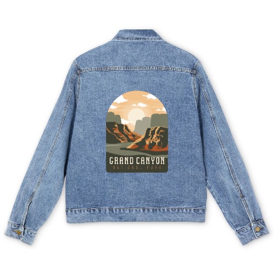 Grand Canyon National Park Grand Canyon National P Men's Denim Jackets