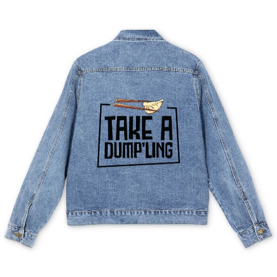 Dumpling Asian Food Chinese Food Fan Men's Denim Jackets