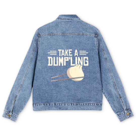 Dumpling Asian Food Chinese Food Fan Men's Denim Jackets