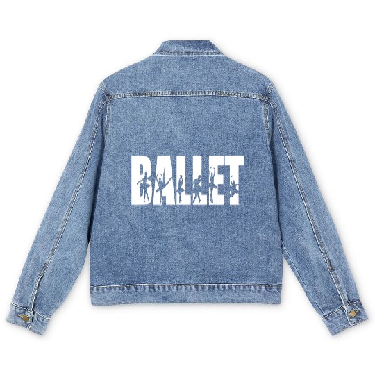 Proud Ballerina Ballet Dancer Gifts Ballet Dance Men's Denim Jackets