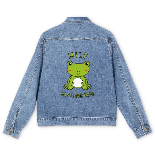 MILF Man I Love Frog Men's Denim Jackets