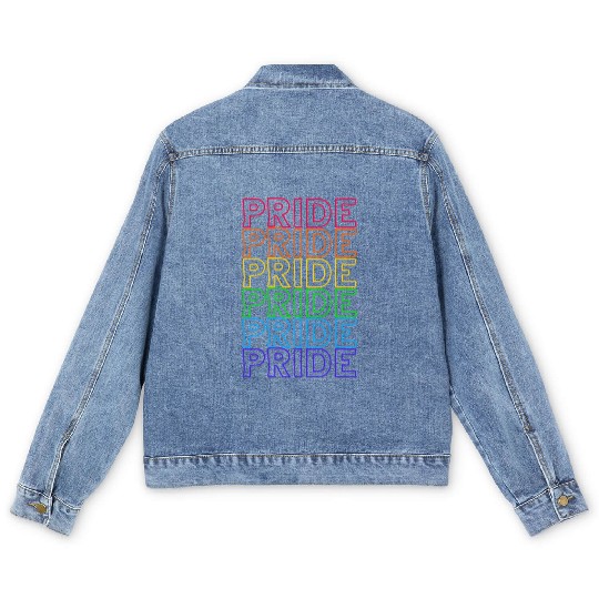 Gay Pride Men's Denim Jackets